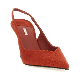 Blue Lambskin High Heel Pumps