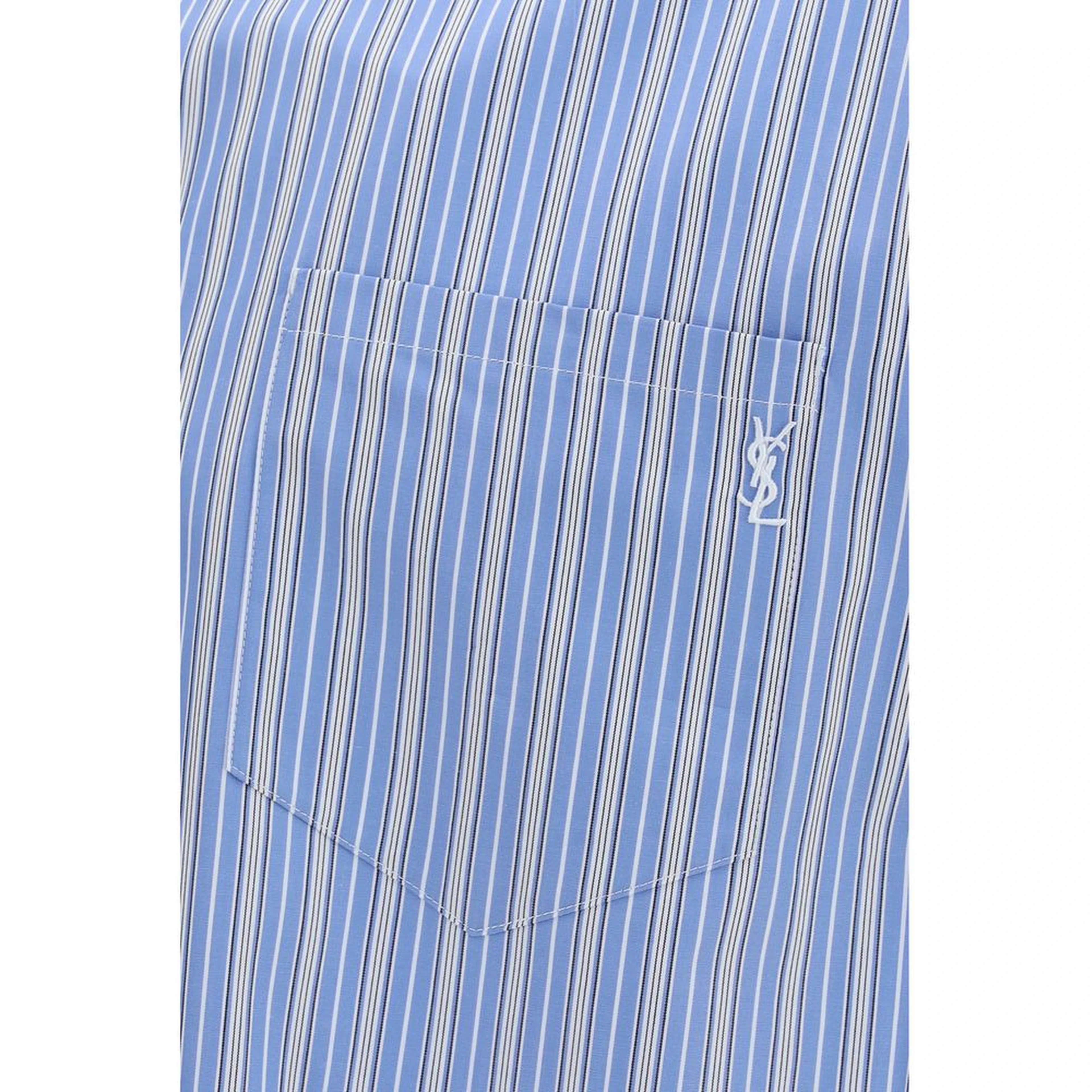 Blue Cotton Pattern Shirt