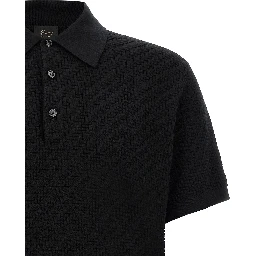 Black Cotton Polo Shirt