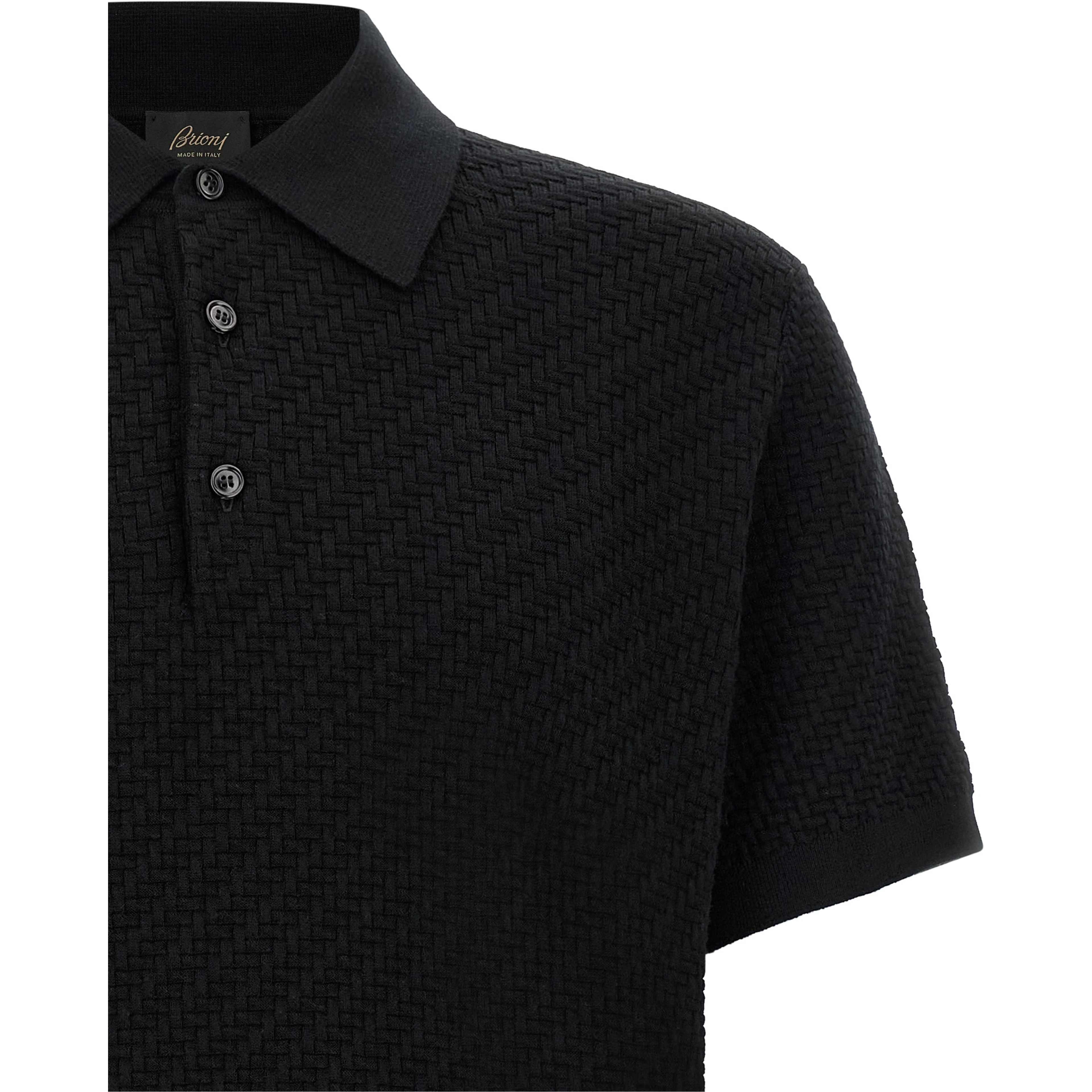 Black Cotton Polo Shirt