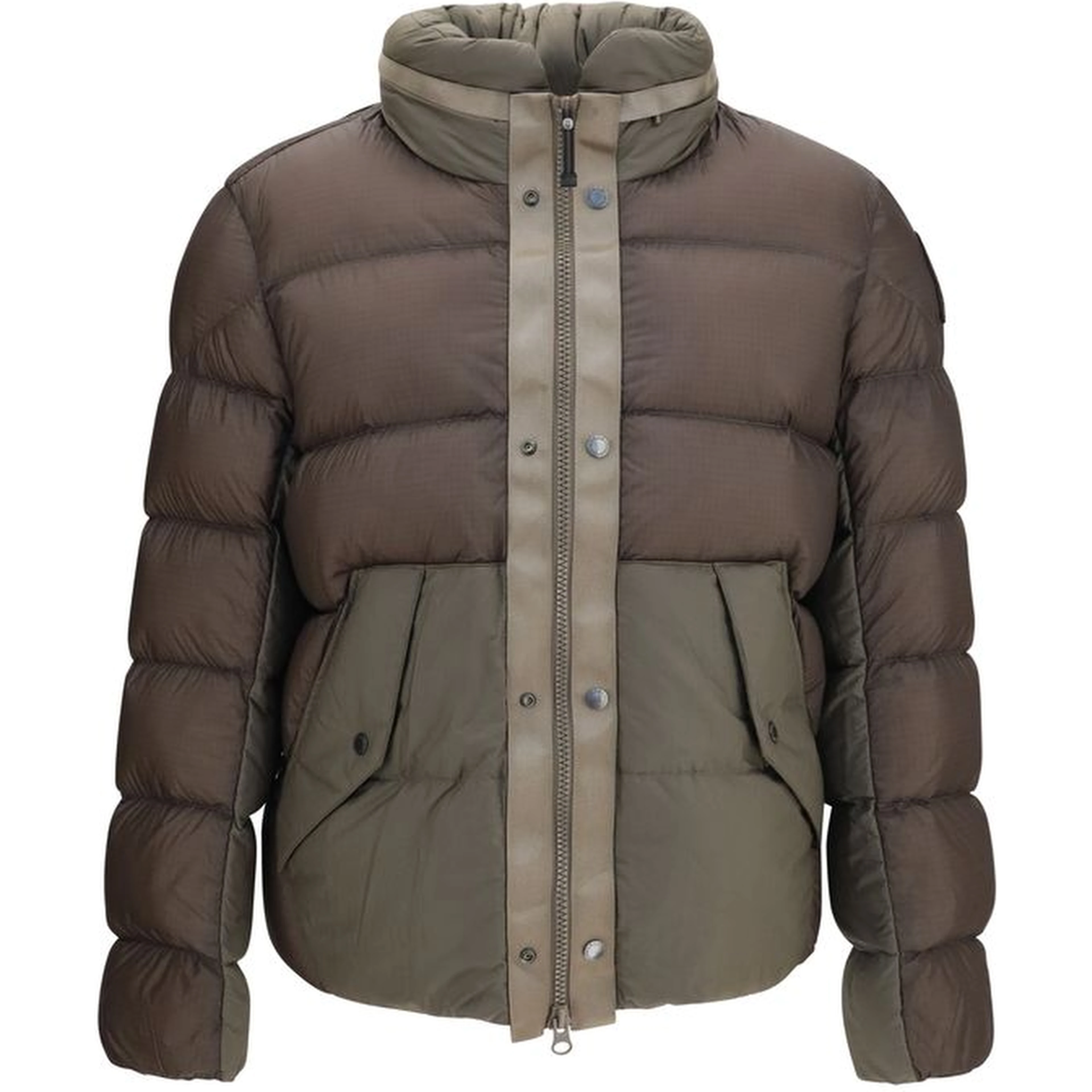 Bicolor Polyamide Full-Length Jacket