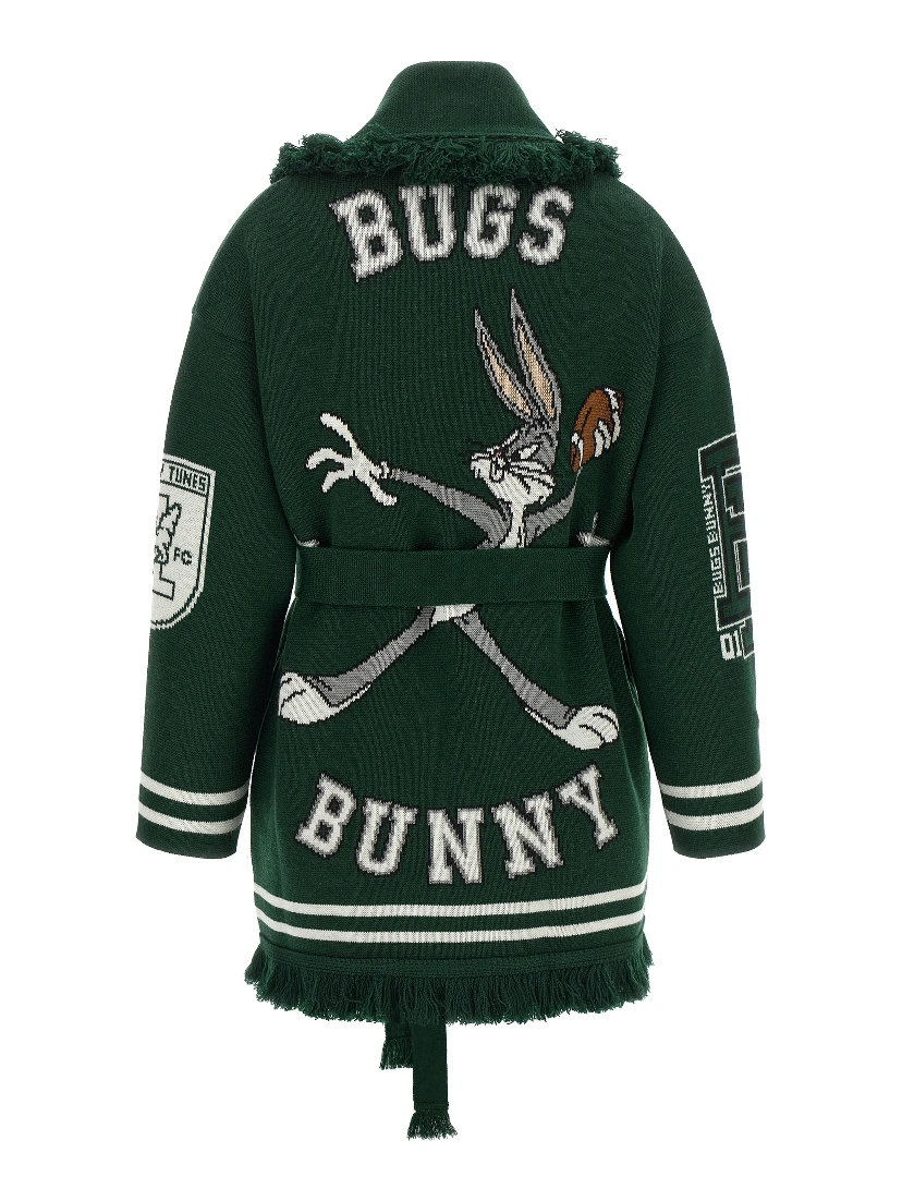 Bicolor Virgin Wool Cardigan