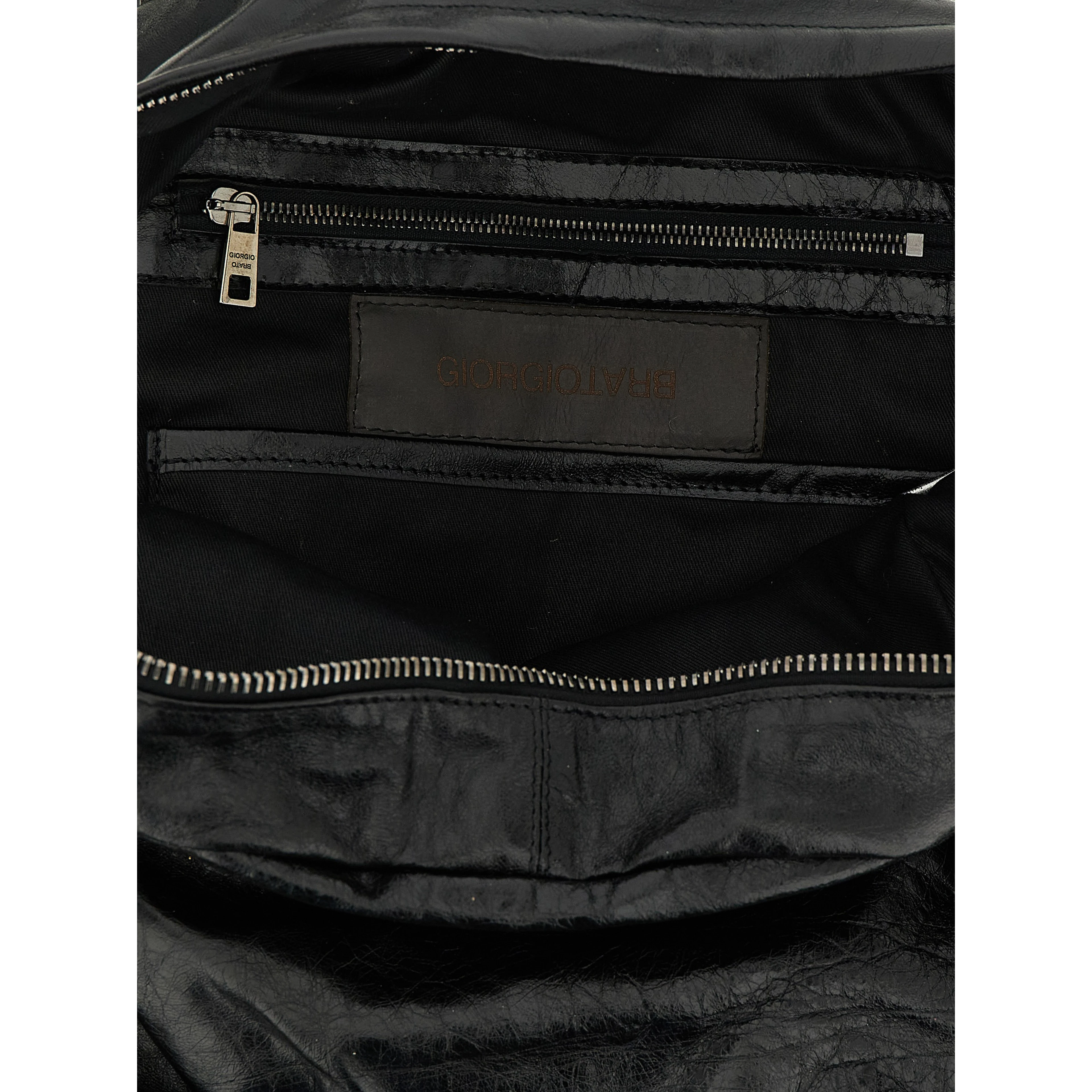 Black Lamb Leather Backpack