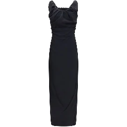 Black Viscose Casual Dress
