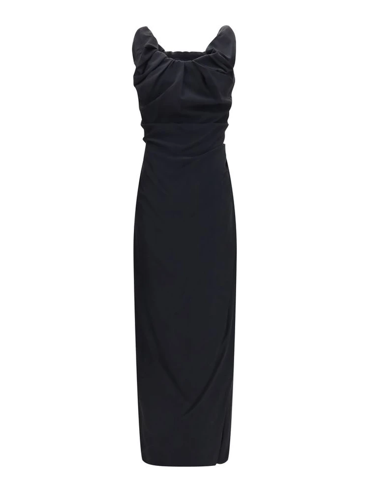 Black Viscose Casual Dress