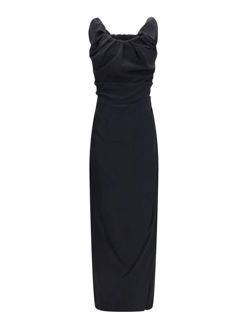 Black Viscose Casual Dress