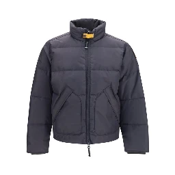Gray Polyamide Full-Length Jacket