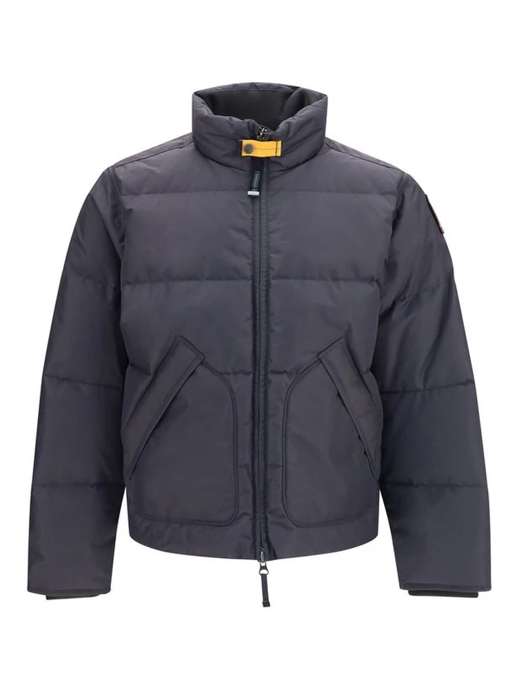 Gray Polyamide Full-Length Jacket
