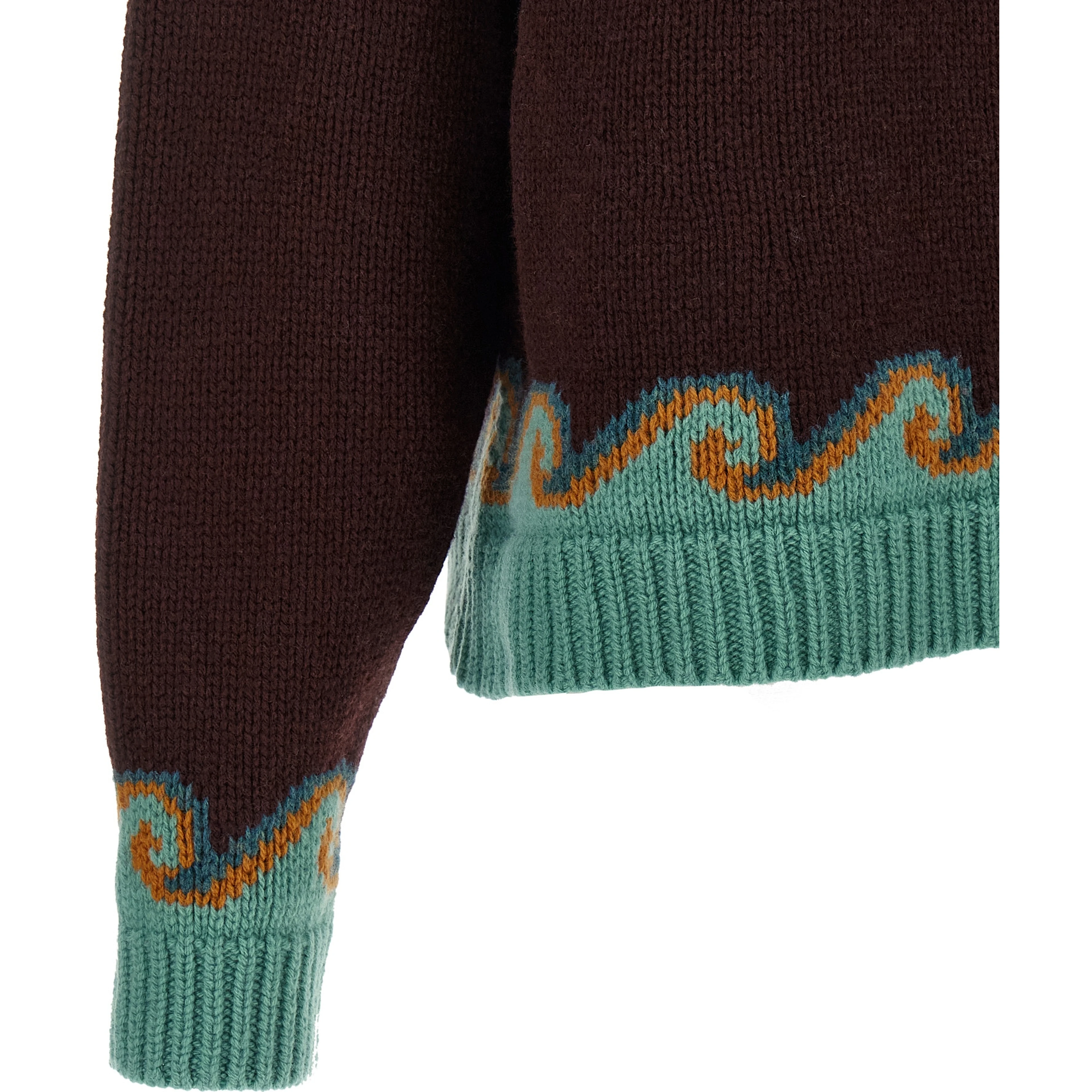 Brown Virgin Wool Cardigan