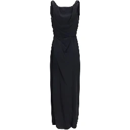 Black Viscose Casual Dress