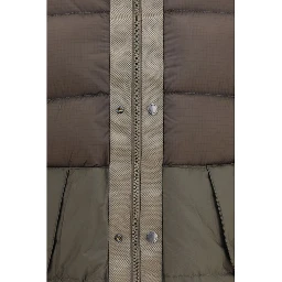 Bicolor Polyamide Full-Length Jacket
