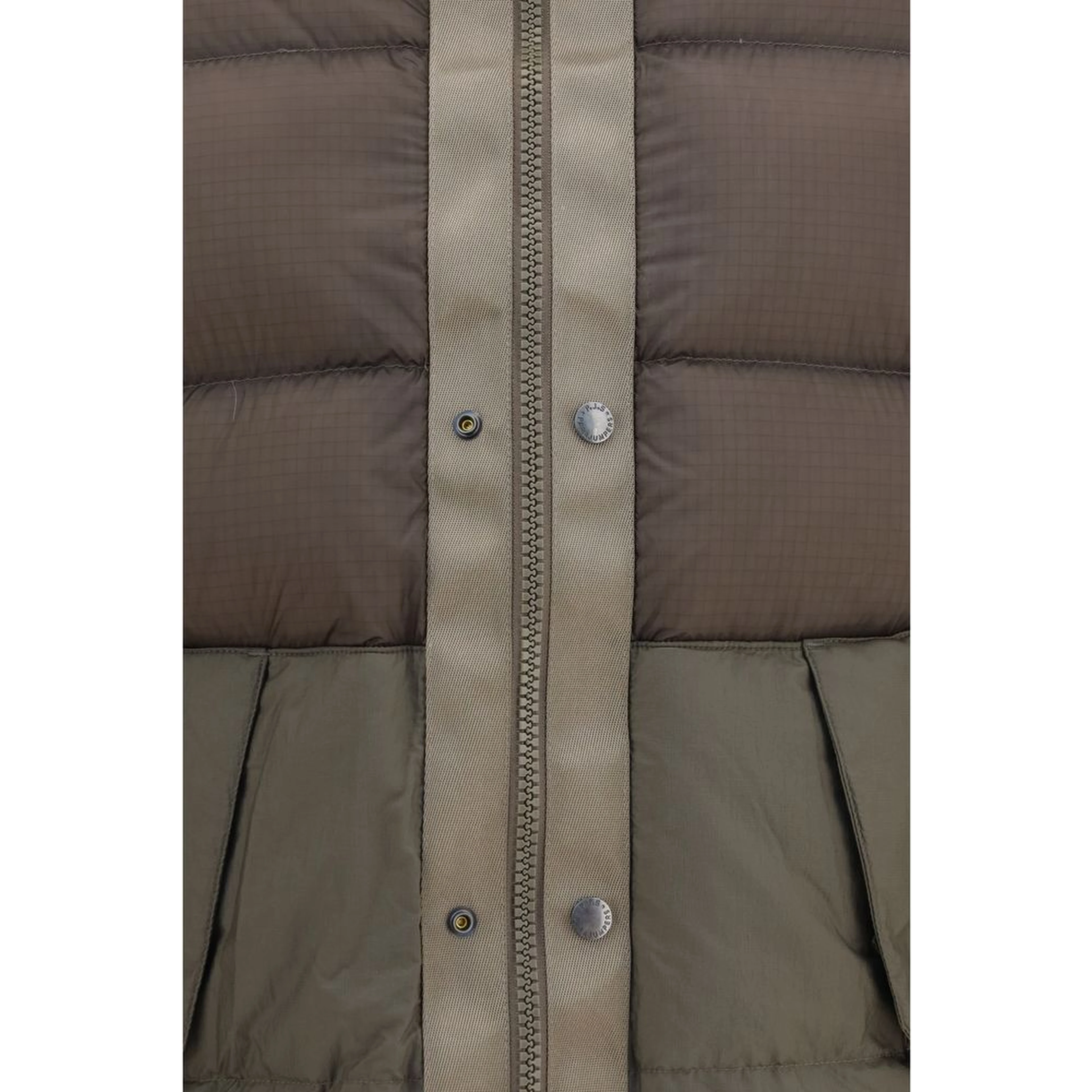 Bicolor Polyamide Full-Length Jacket