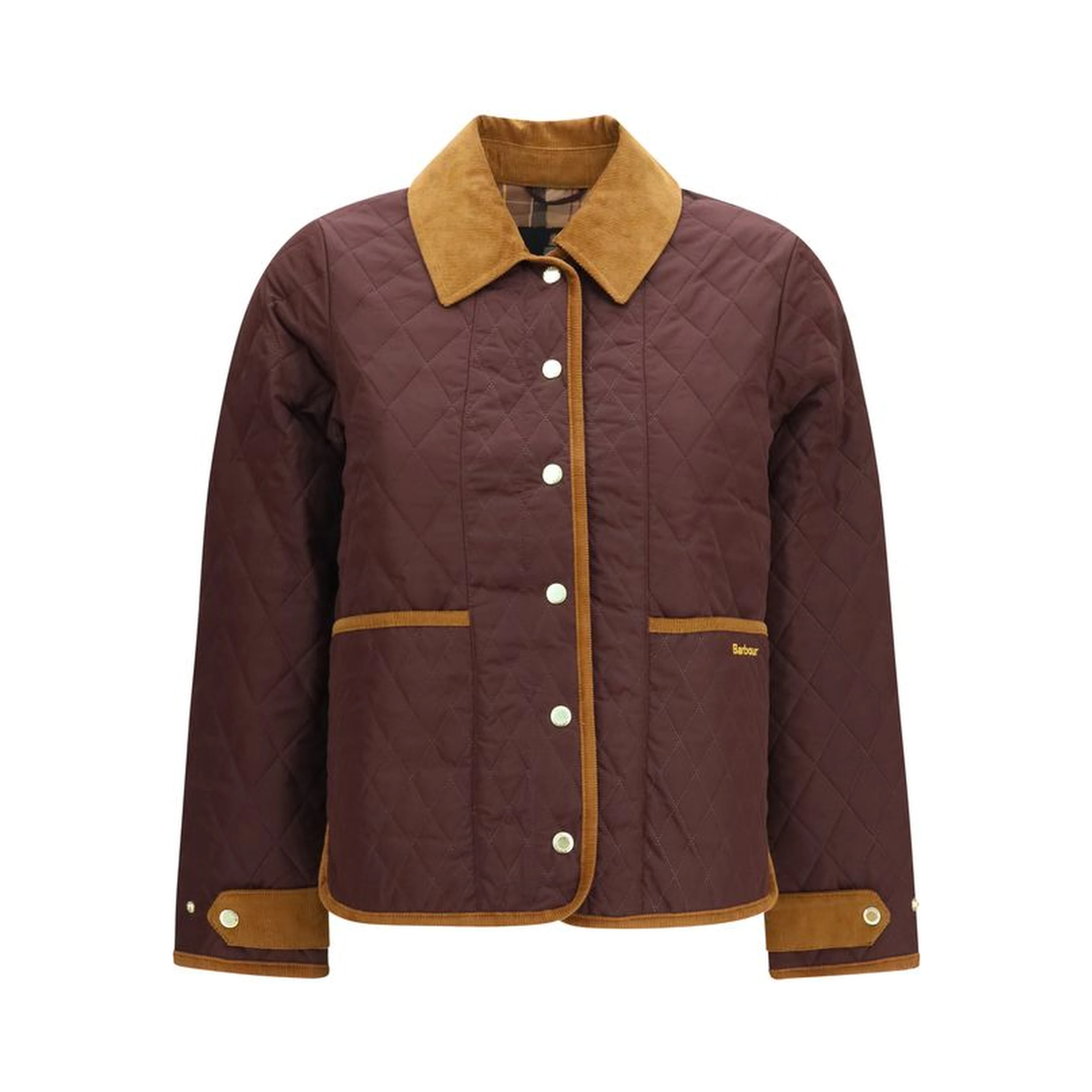 Bordeaux Polyester Full-Length Jacket