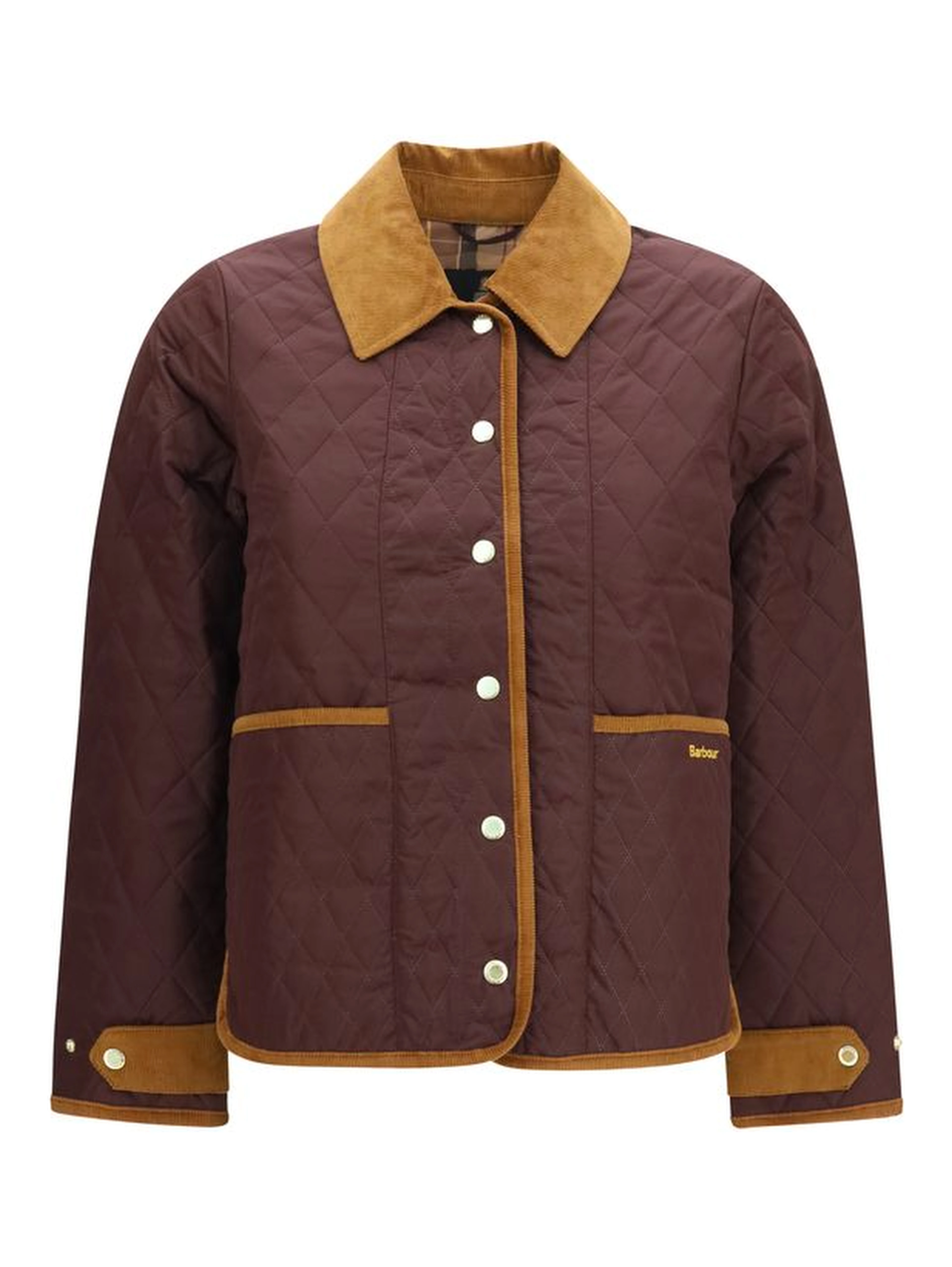 Bordeaux Polyester Full-Length Jacket