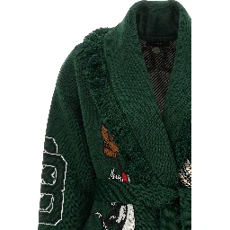 Bicolor Virgin Wool Cardigan
