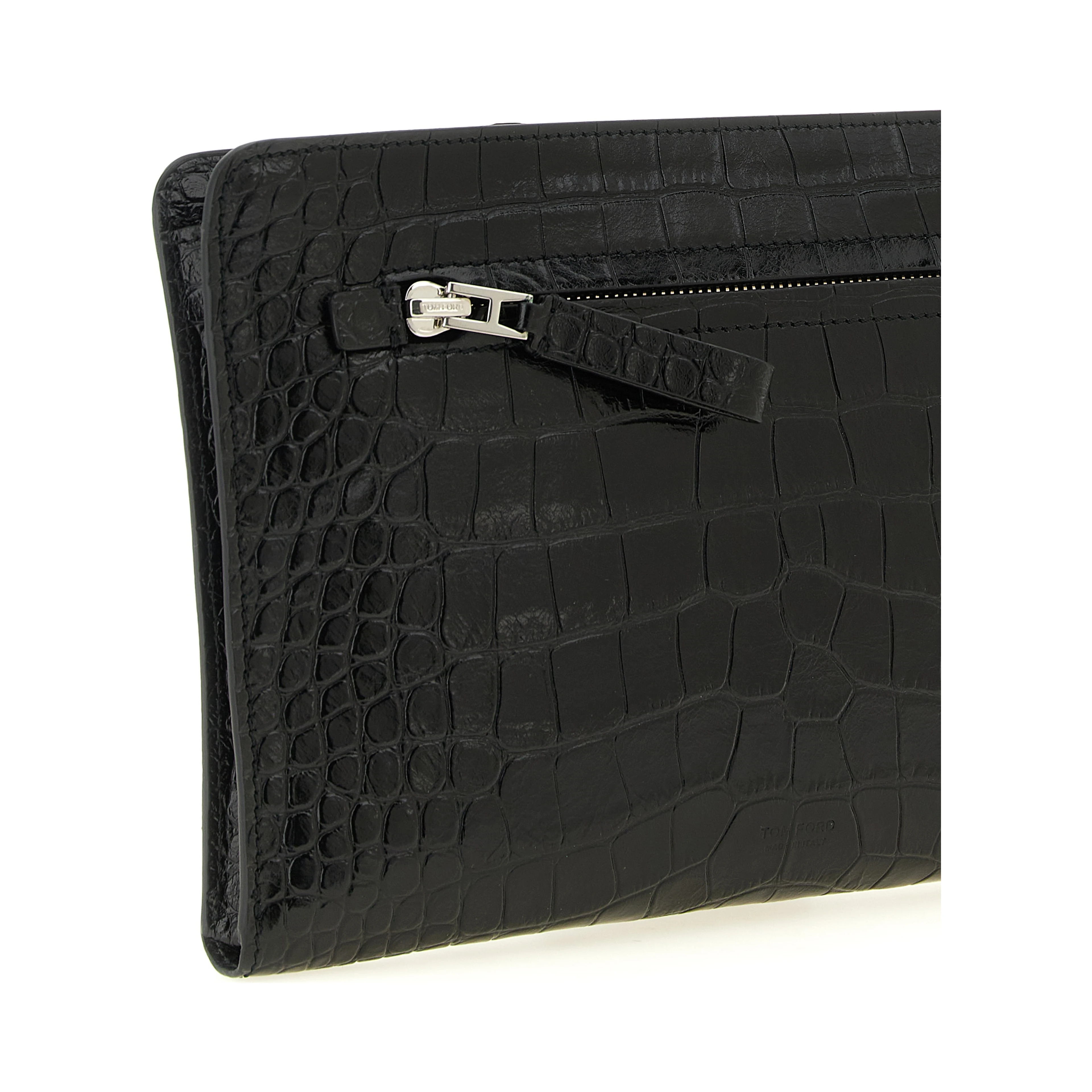 Black Calfskin Clutch Bag