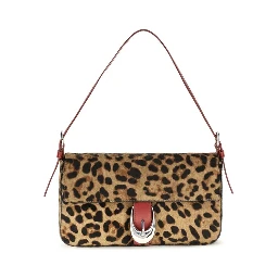 Beige Calf Leather Bos Taurus Shoulder Bag