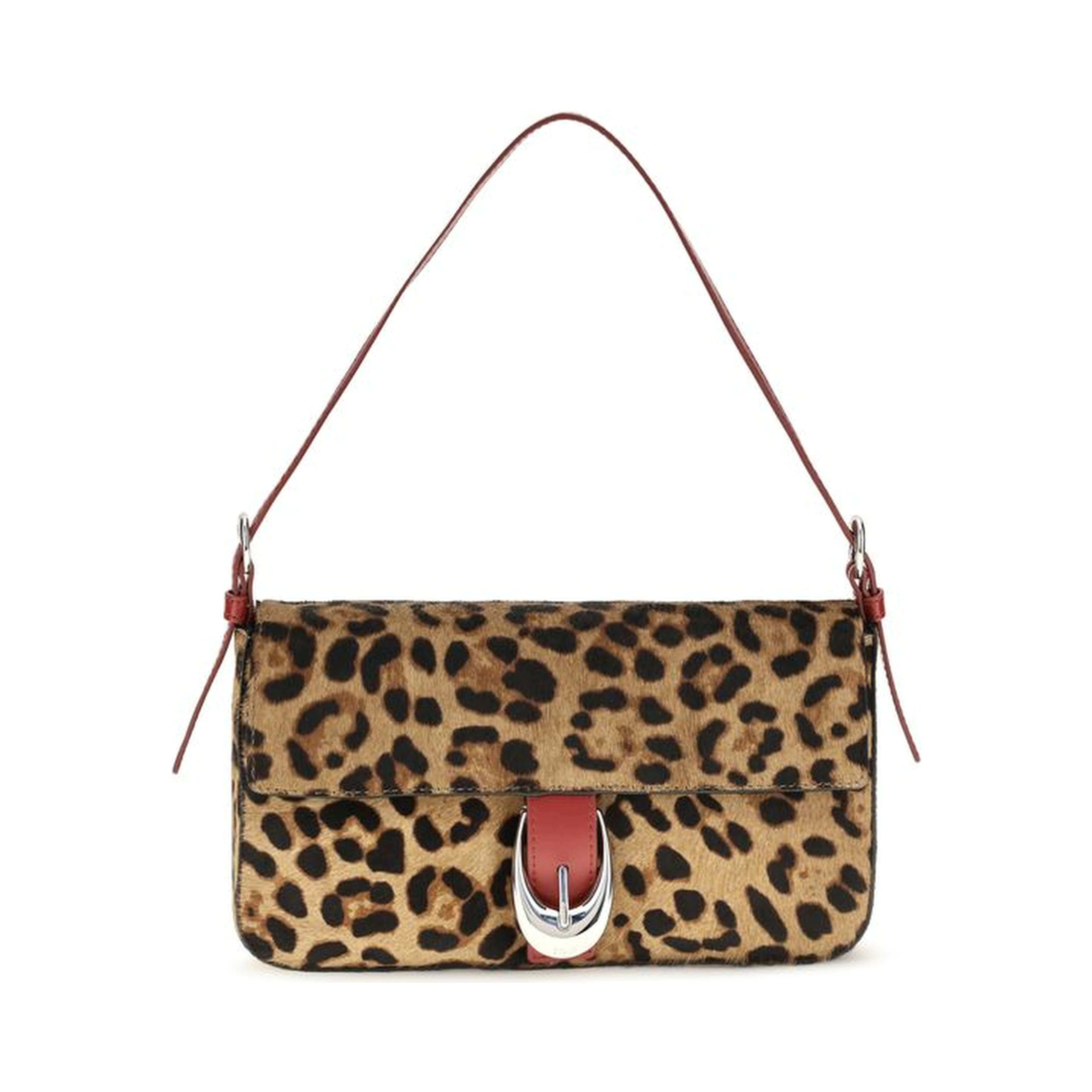 Beige Calf Leather Bos Taurus Shoulder Bag