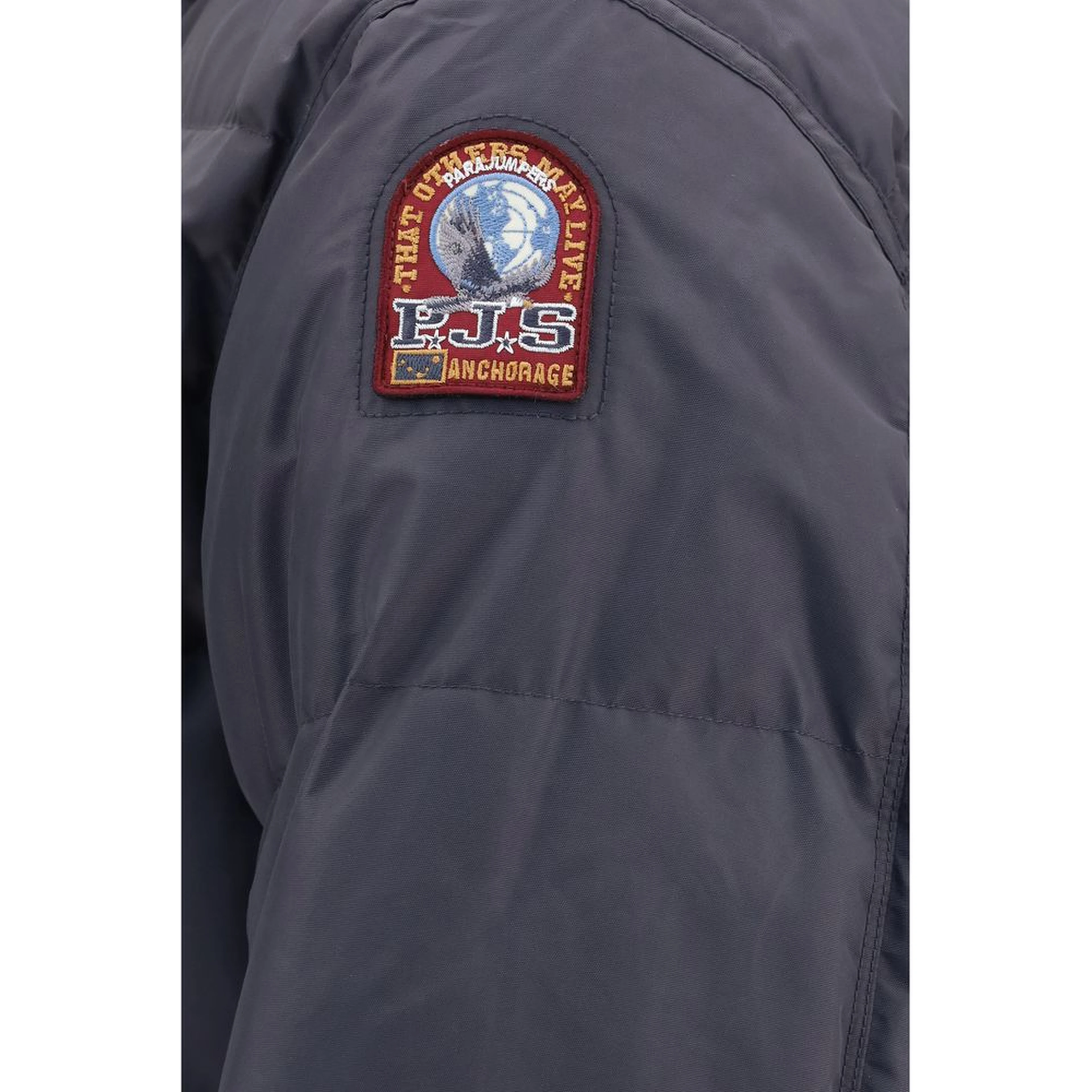 Gray Polyamide Full-Length Jacket