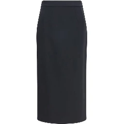 Black Wool Oves Aries Long Skirt