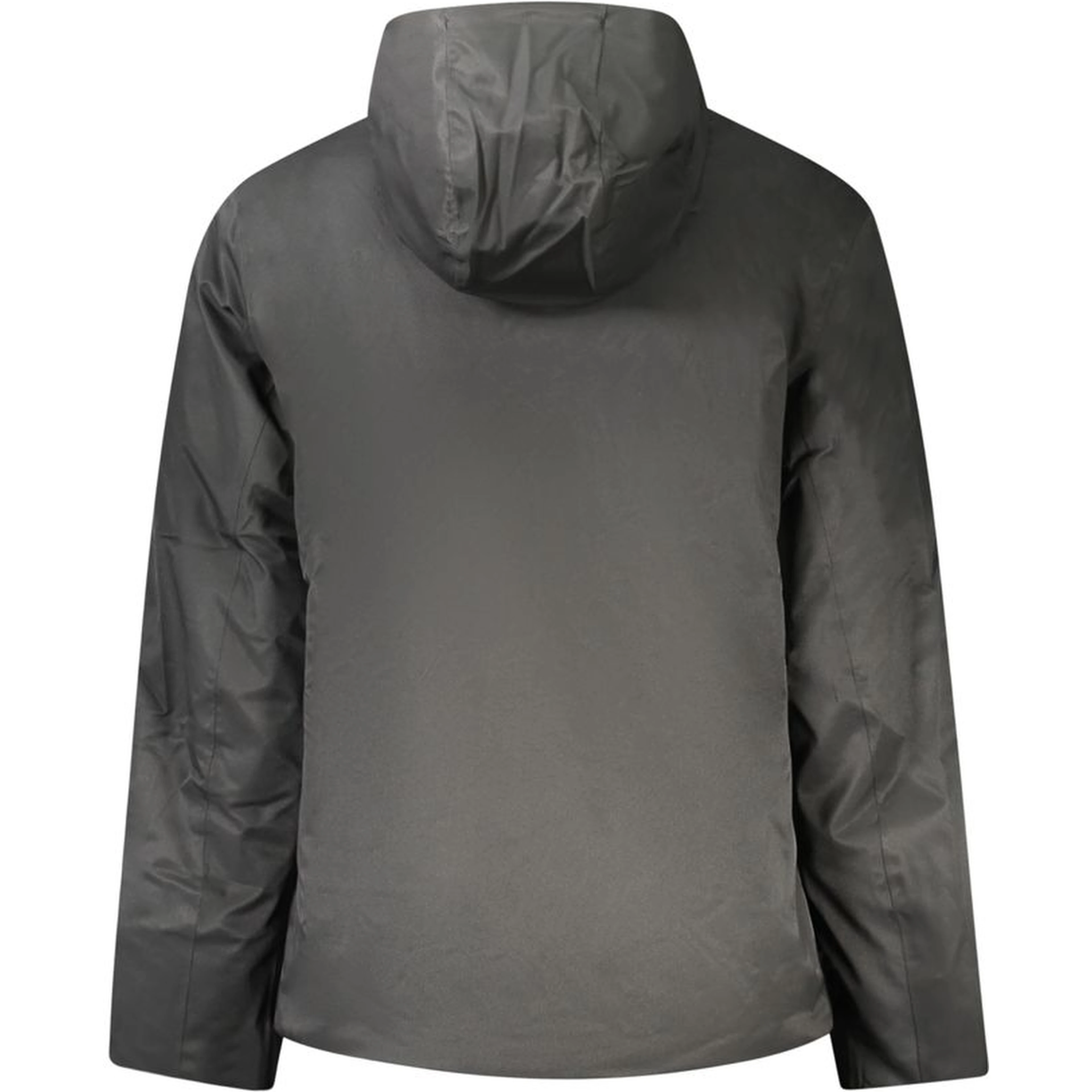 Nero Poliestere Uomo Jacket with Hood and Pockets