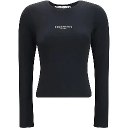 Black Cotton Long Sleeve T-Shirt