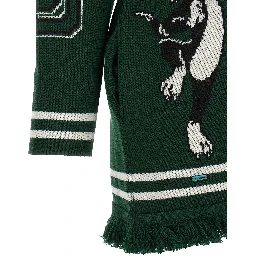 Bicolor Virgin Wool Cardigan
