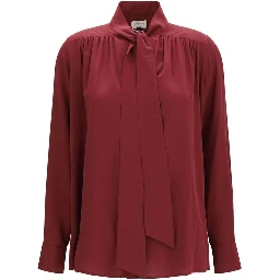 Bordeaux Silk Blouse