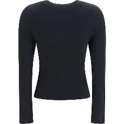Black Cotton Long Sleeve T-Shirt