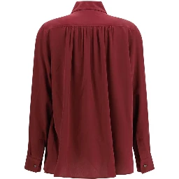Bordeaux Silk Blouse