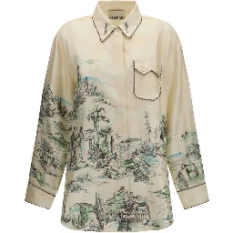Beige Silk Blouse