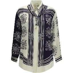 Blue Silk Shirt