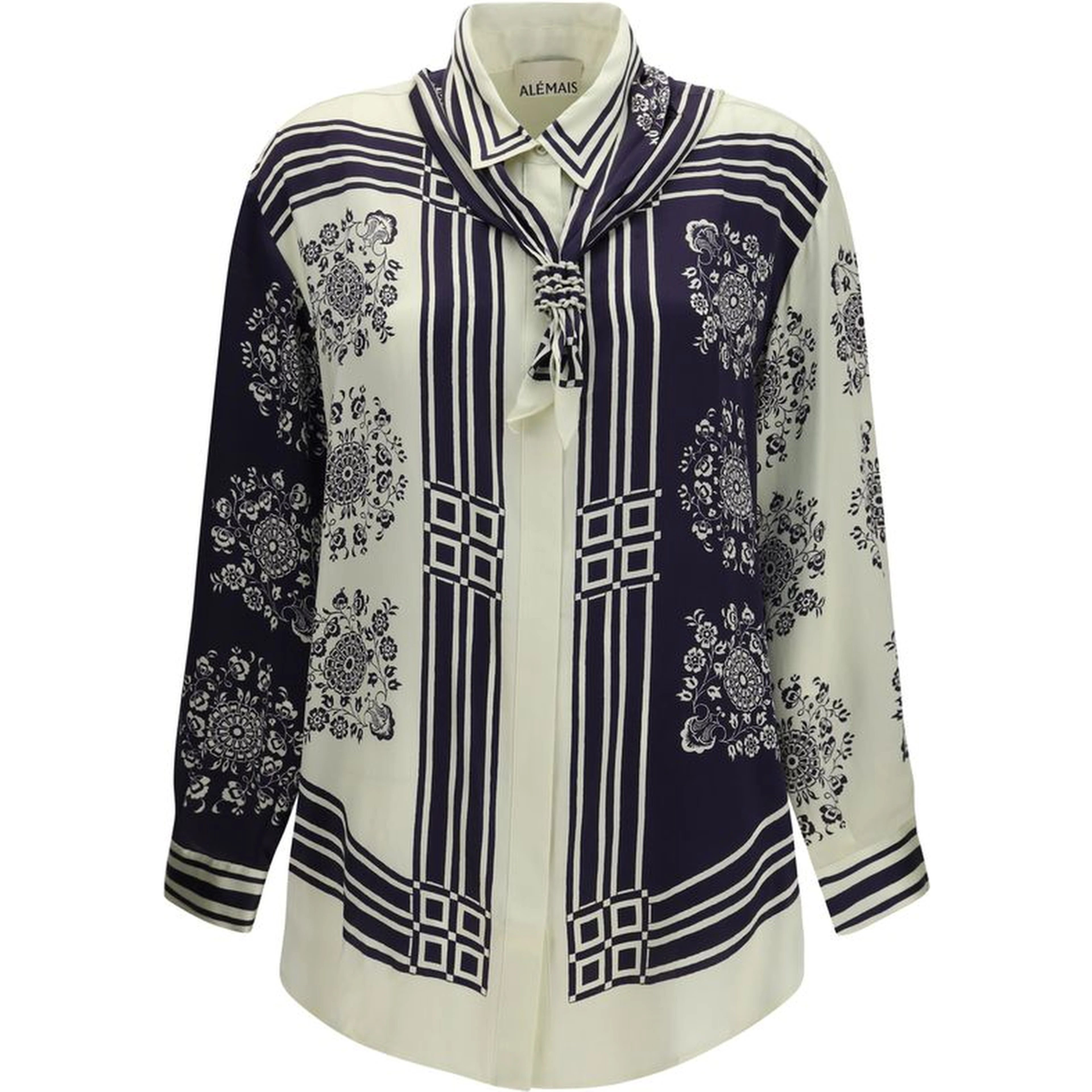 Blue Silk Shirt
