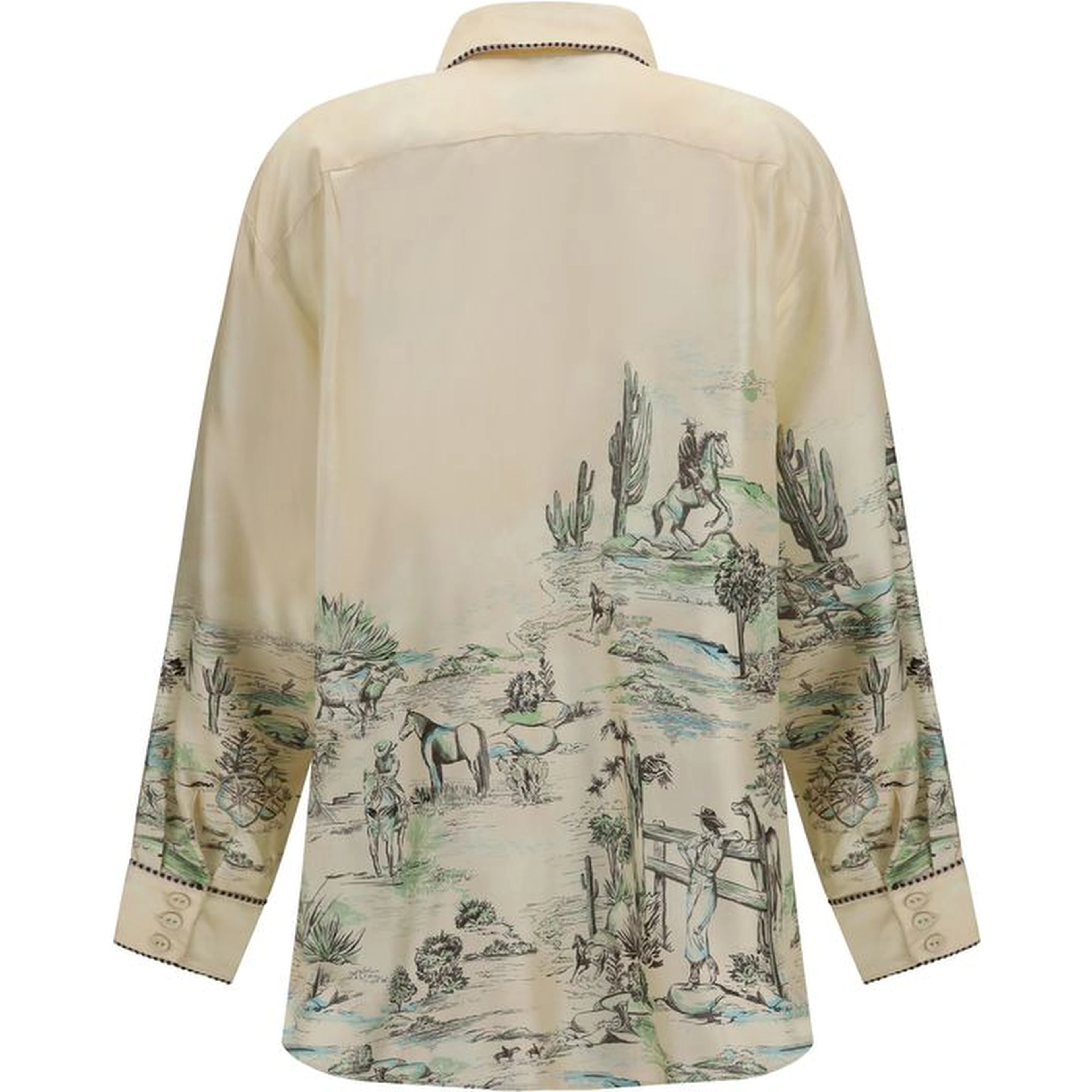 Beige Silk Blouse