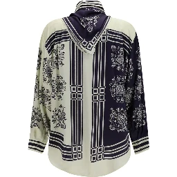 Blue Silk Shirt