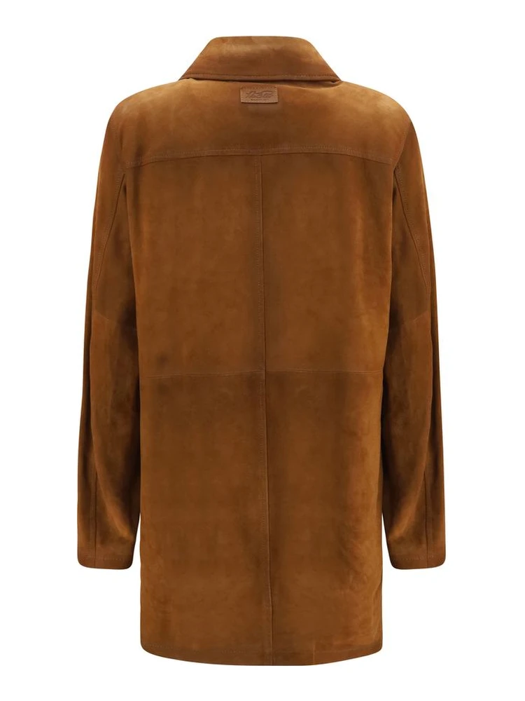 Brown Calf Leather Bos Taurus Full-Length Jacket alternative