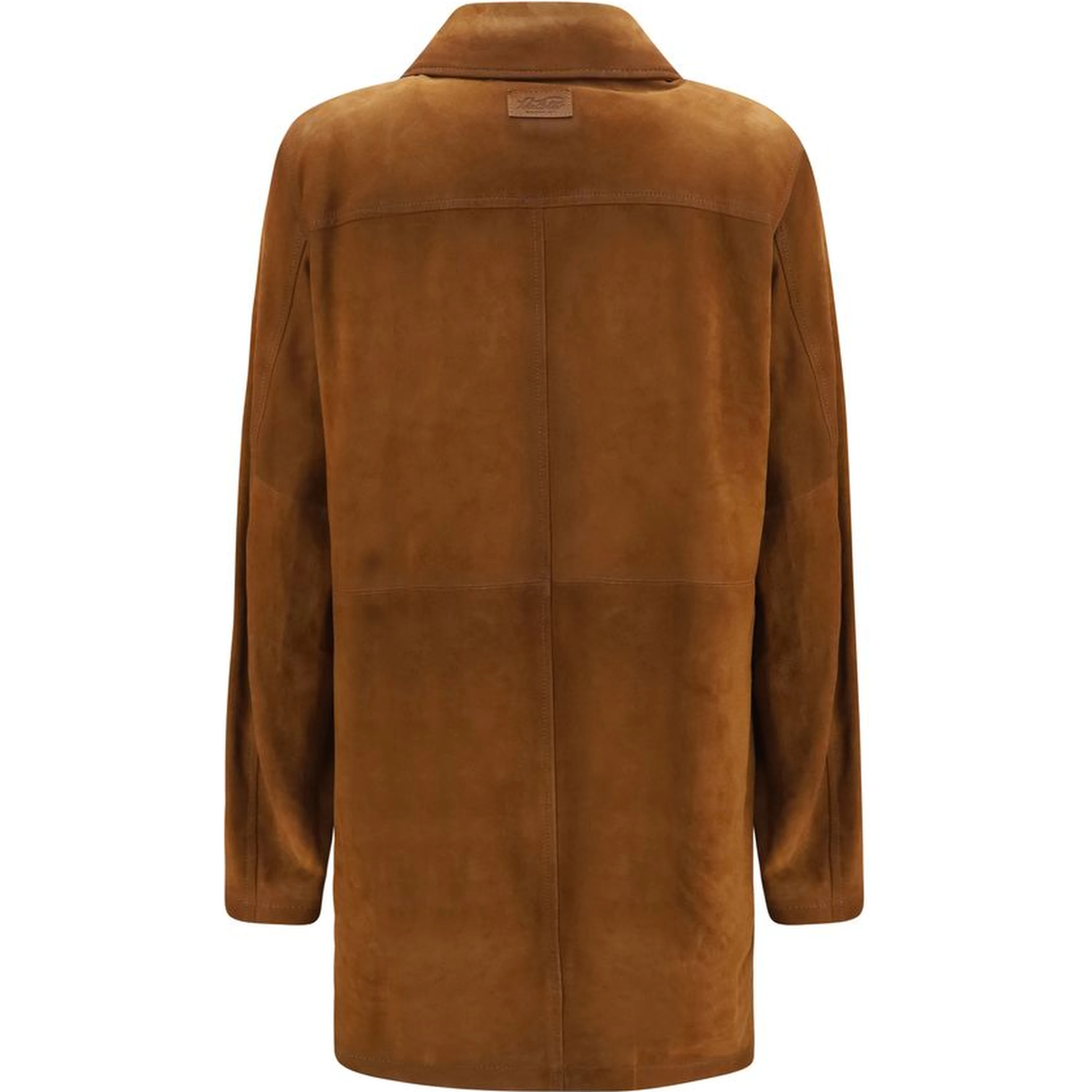 Brown Calf Leather Bos Taurus Full-Length Jacket