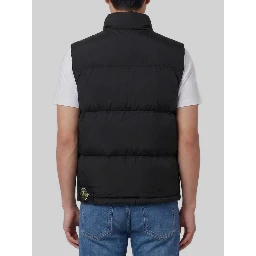 Black quilted nylon vest