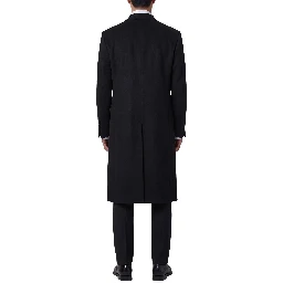 Black double-breasted coat