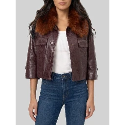 Short leather jacket