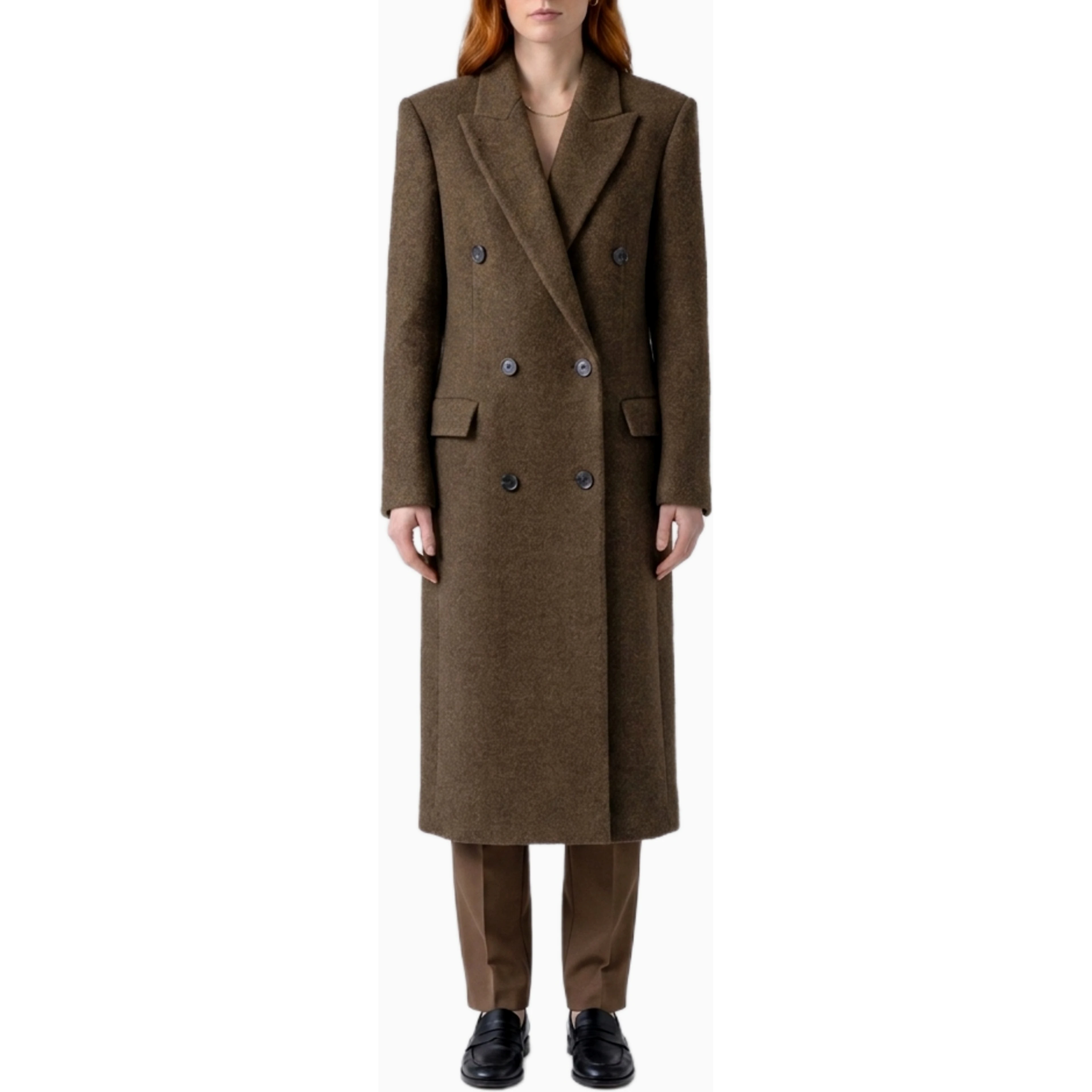 Brown melange Bamira coat