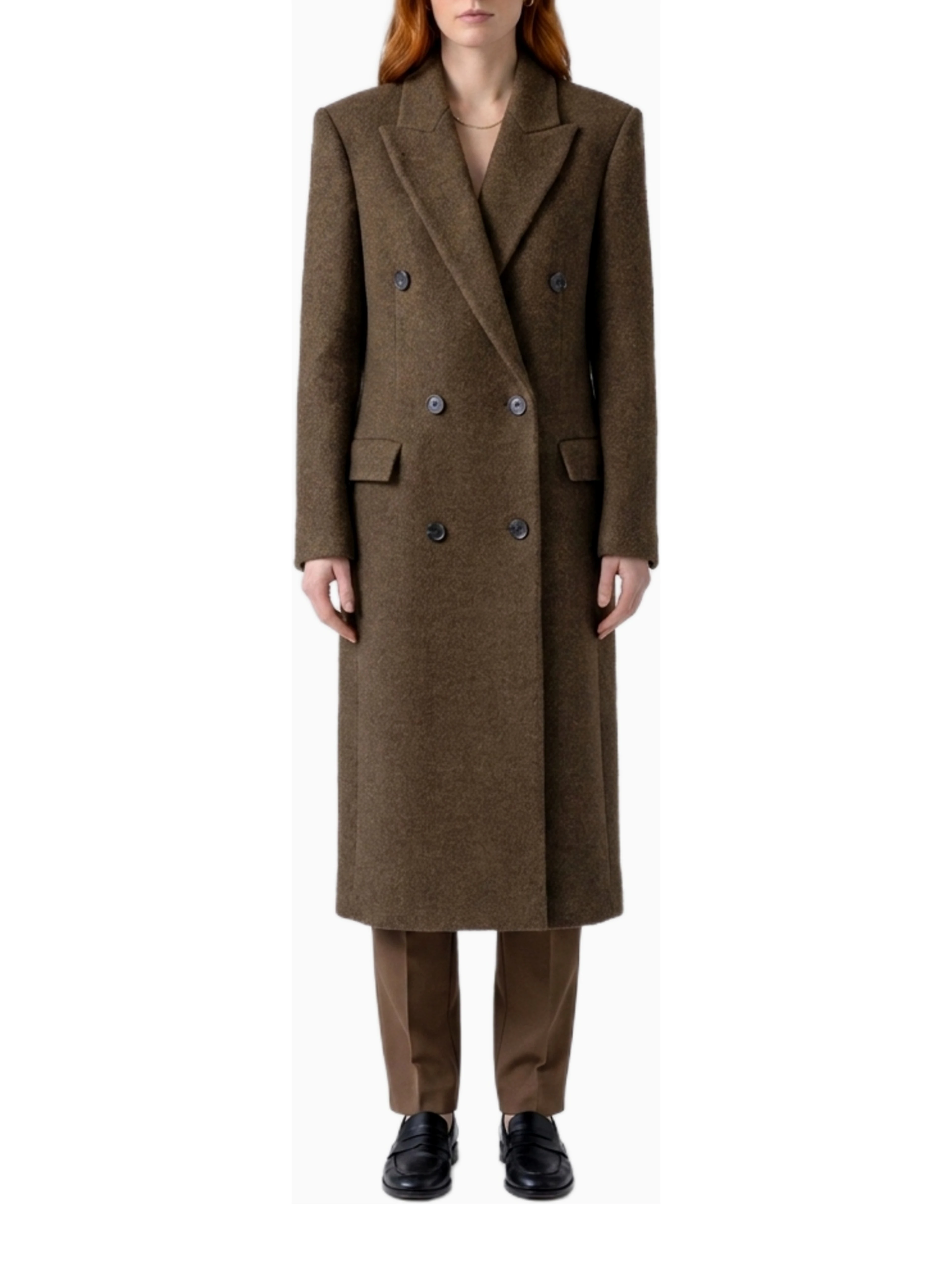 Brown melange Bamira coat