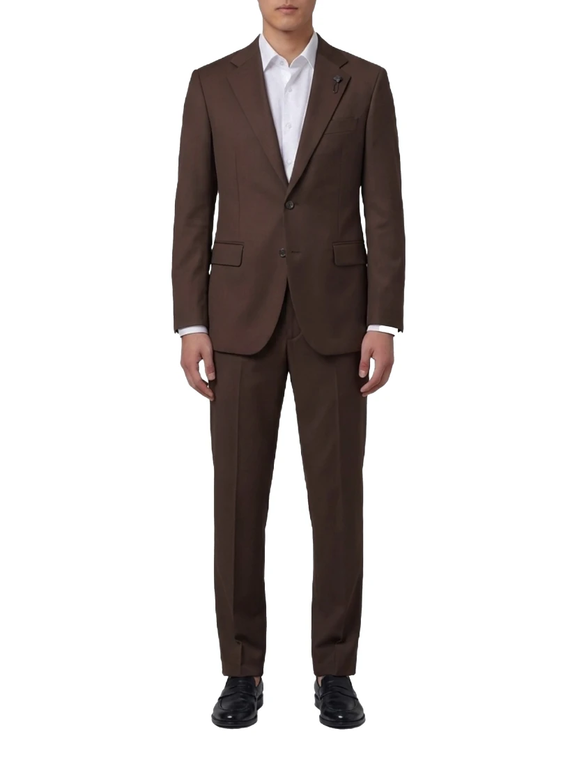 Brown Feeling single-breasted suit
