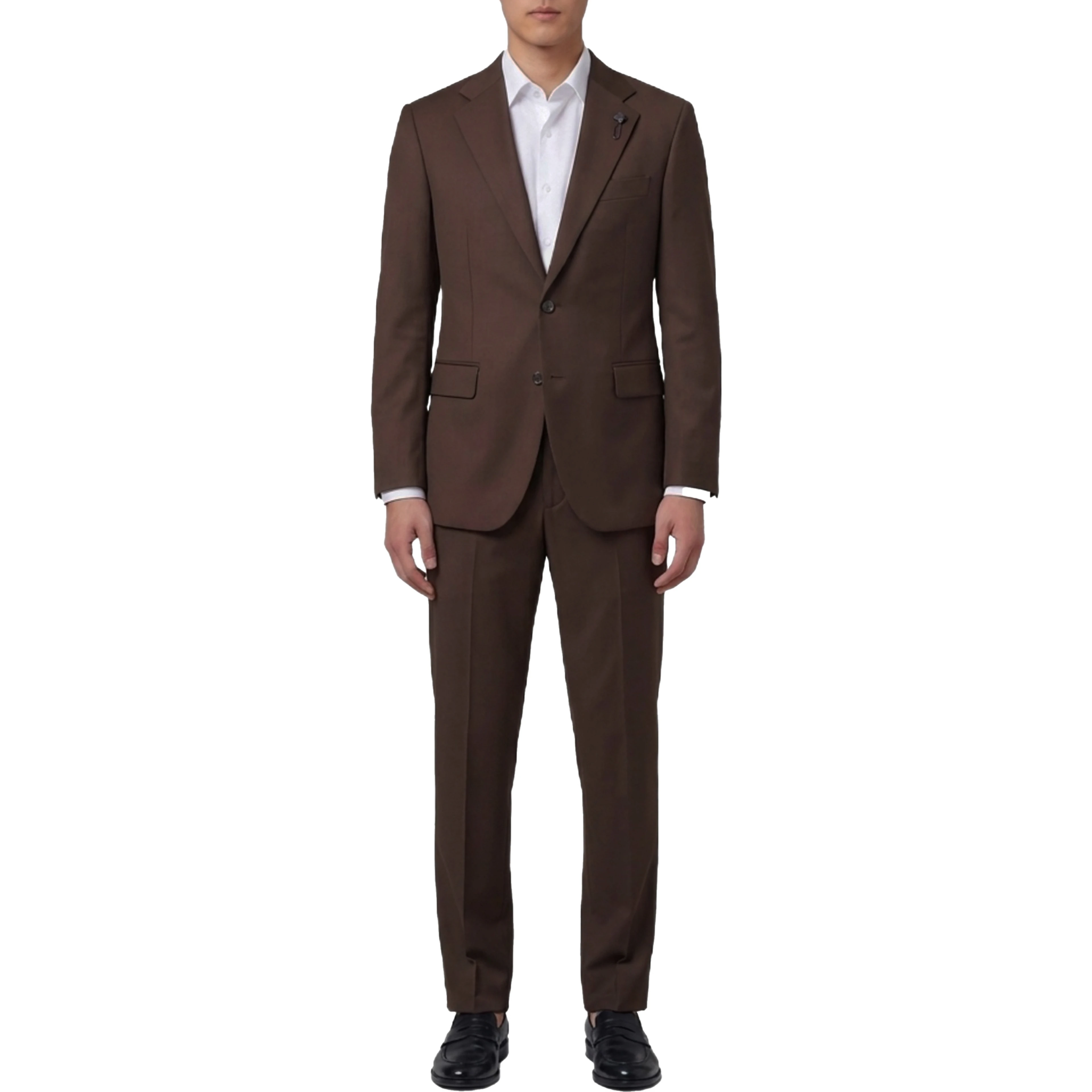 Brown Feeling single-breasted suit