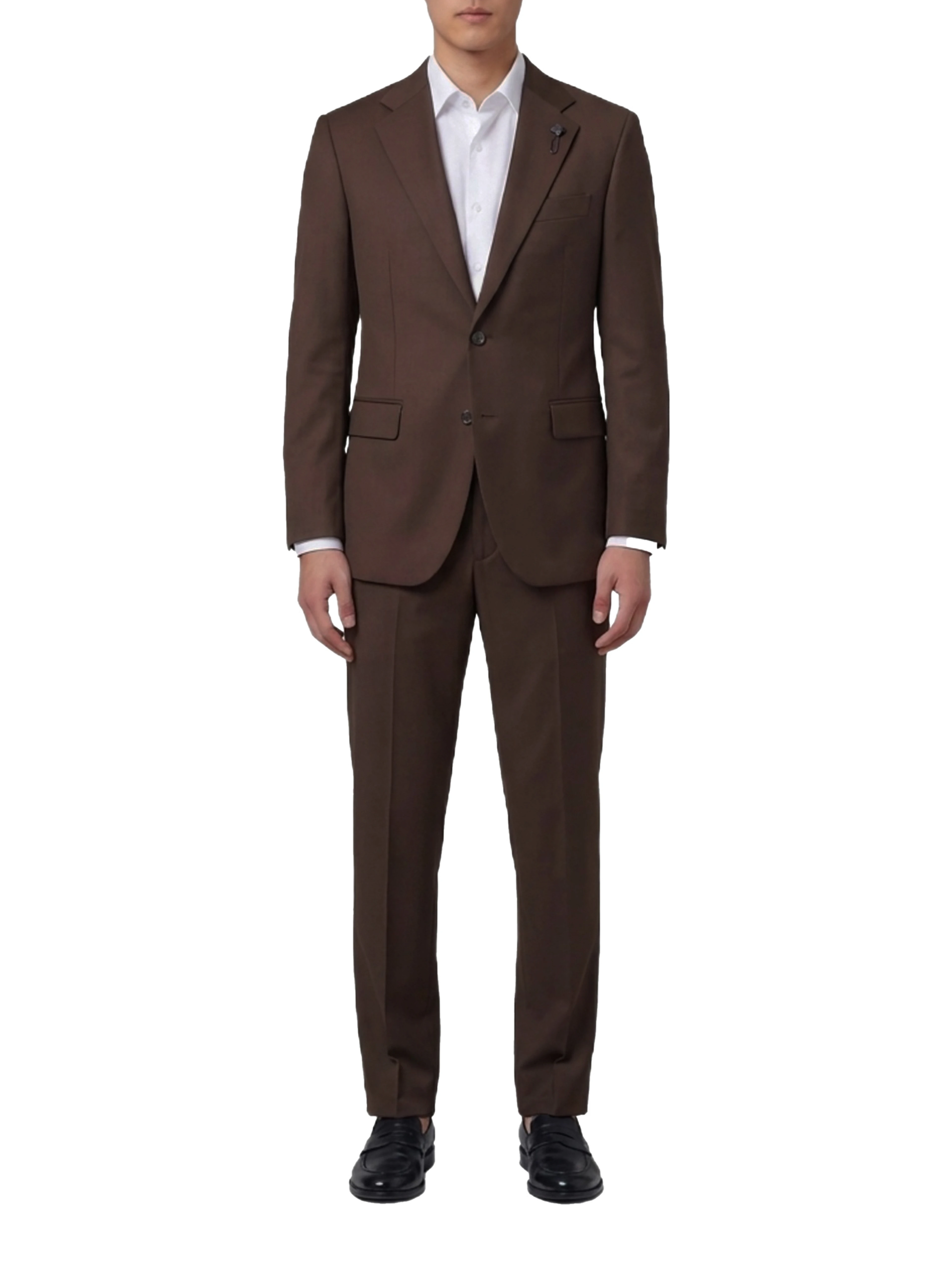 Brown Feeling single-breasted suit