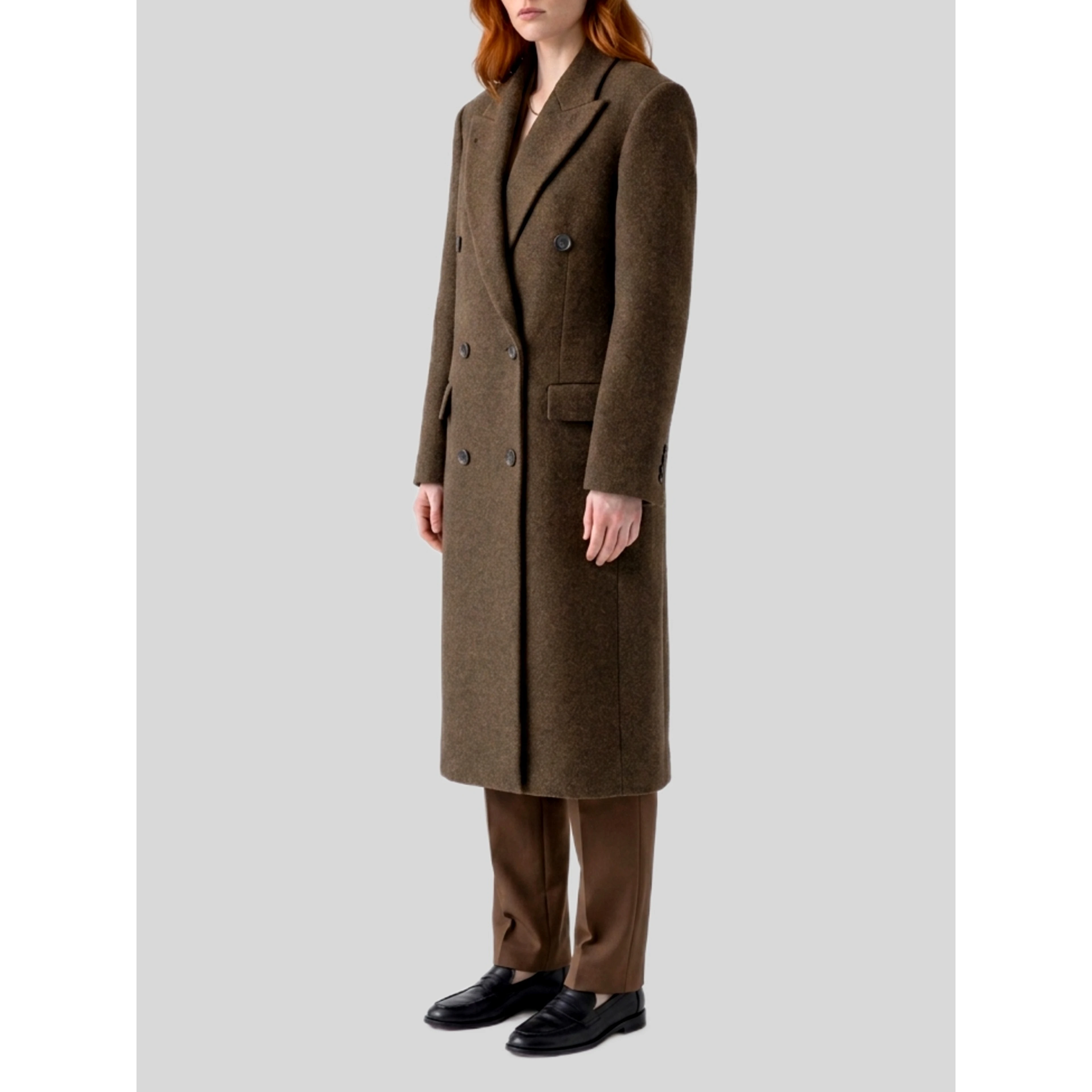 Brown melange Bamira coat