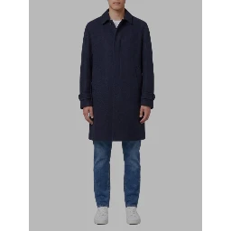 Dark blue single-breasted coat