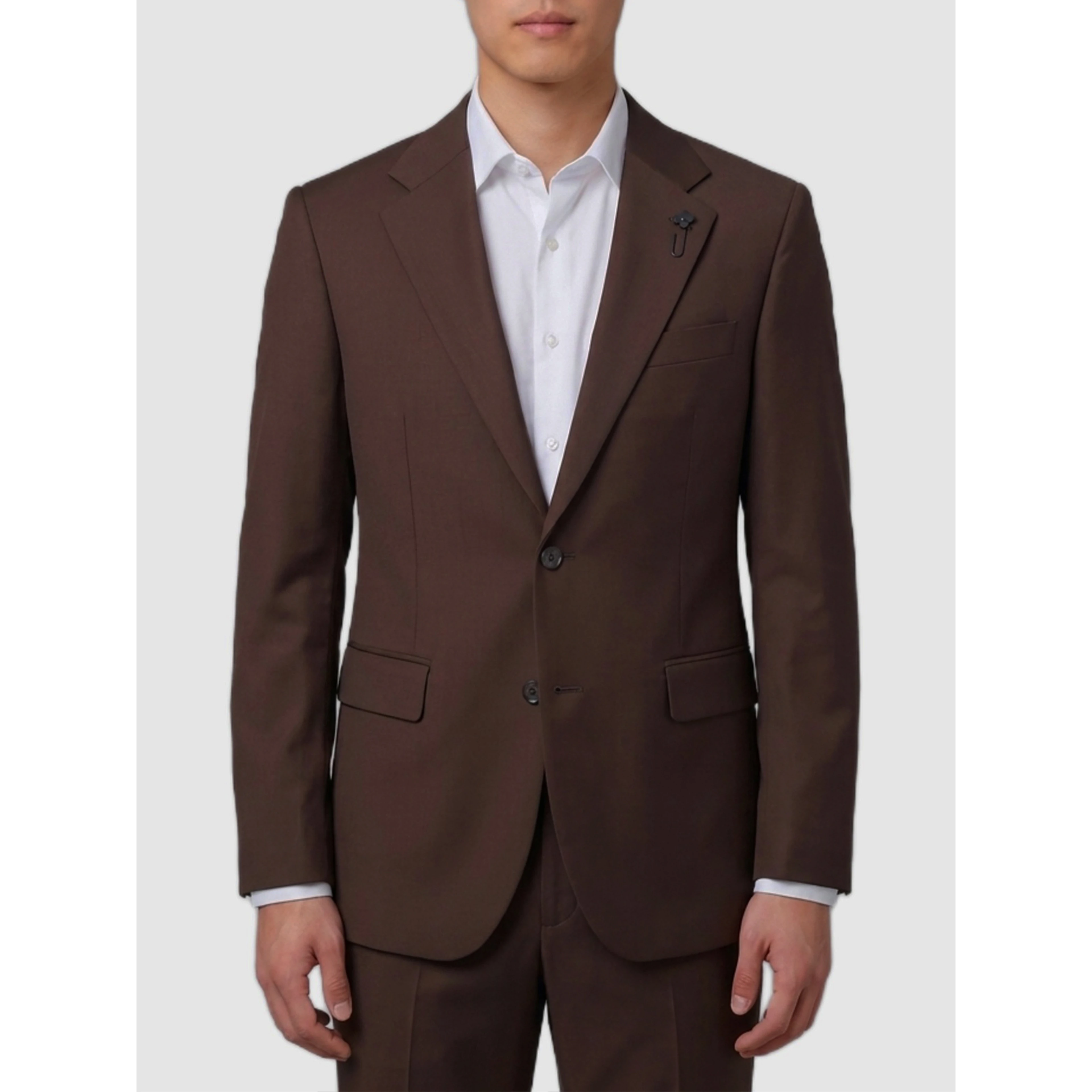 Brown Feeling single-breasted suit