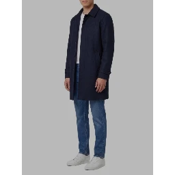 Dark blue single-breasted coat