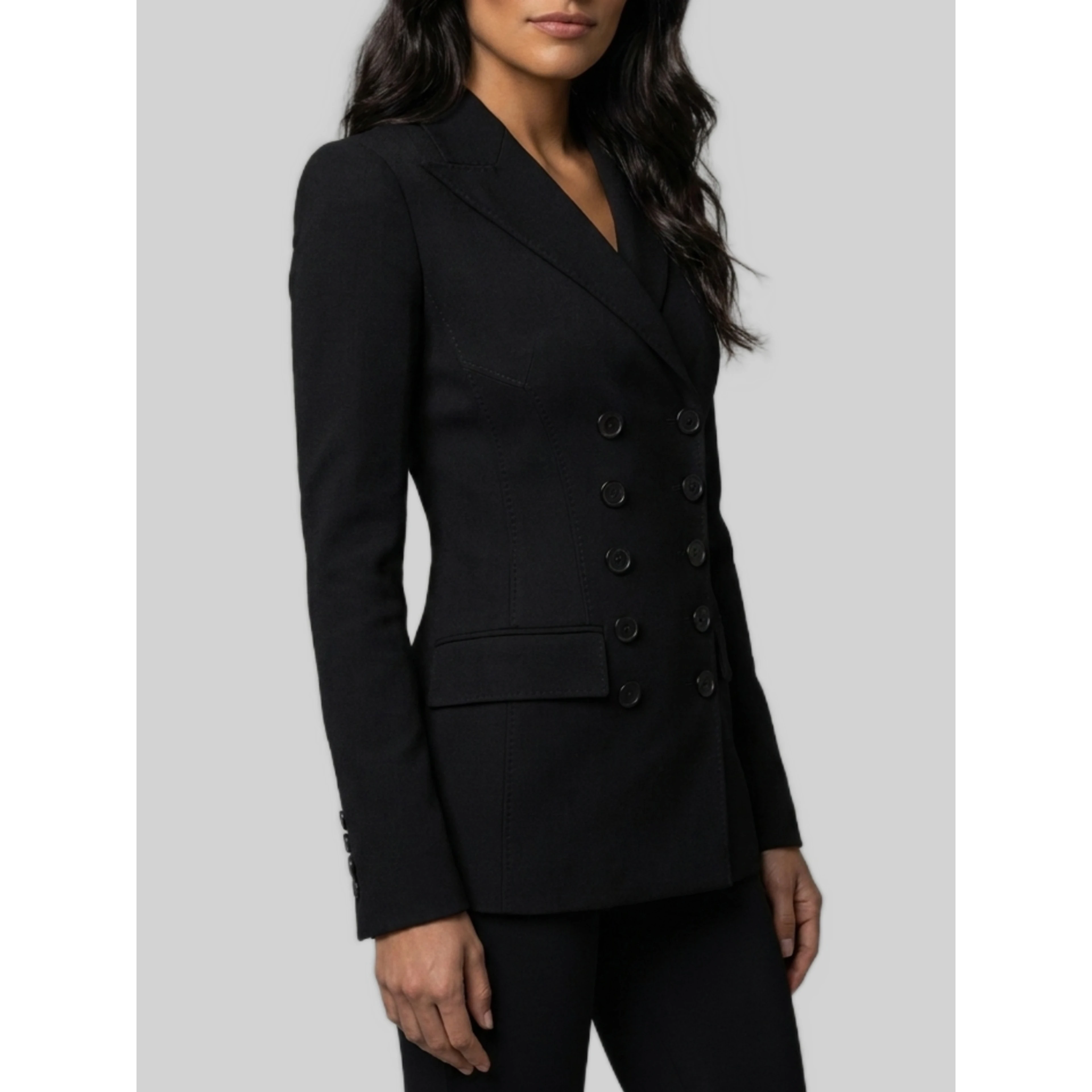 Double-breasted wool jacket